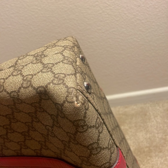 Hot Pink Gucci Coated Canvas Tote Purse Shoulder Bag - Picture 9 of 16